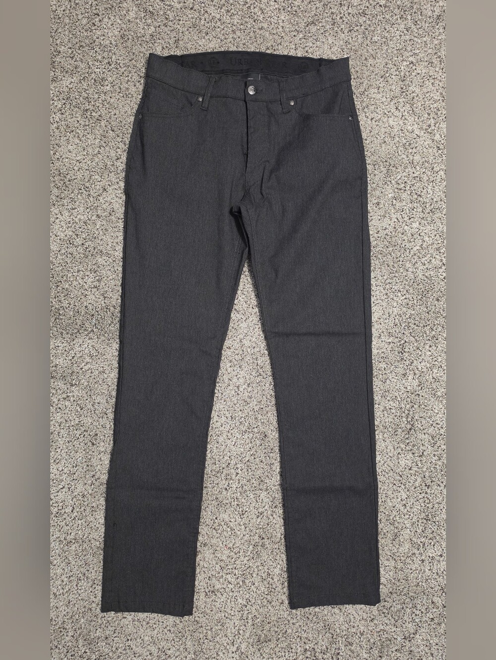 Men's Charcoal Gray Slim Casual Pants